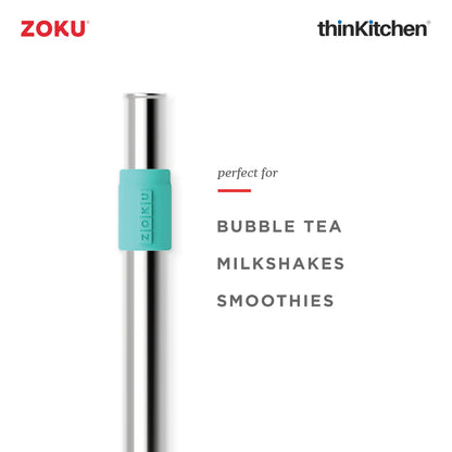 Zoku Jumbo Pocket Straw Teal