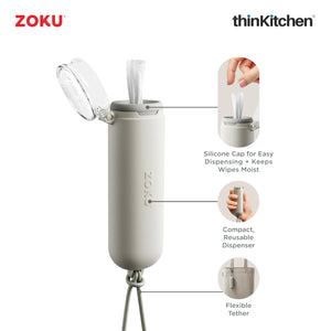 Zoku Grey Pocket Wipe Dispensers