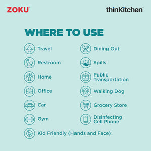 Zoku Teal Pocket Wipe Dispensers