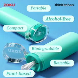 Zoku Teal Pocket Wipe Dispensers