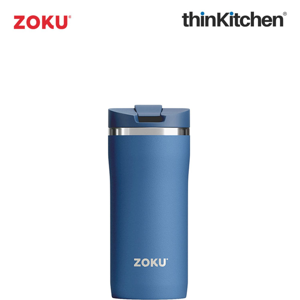 Premium Blue Stainless Steel Travel Mug, 355ml