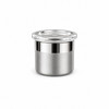 Culinex 18/8 Stainless Steel 120ml Small Airtight Mini Storage Multipurpose Container with Acrylic Lid (6x5cms)  for Spices, Herbs