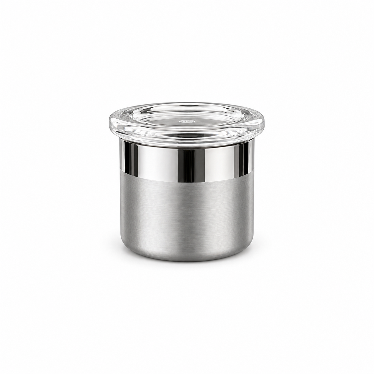 Premium 18/8 Stainless Steel 120ml Small Airtight Storage Multipurpose Container with Acrylic Lid (6x5cms)  for Spices, Herbs