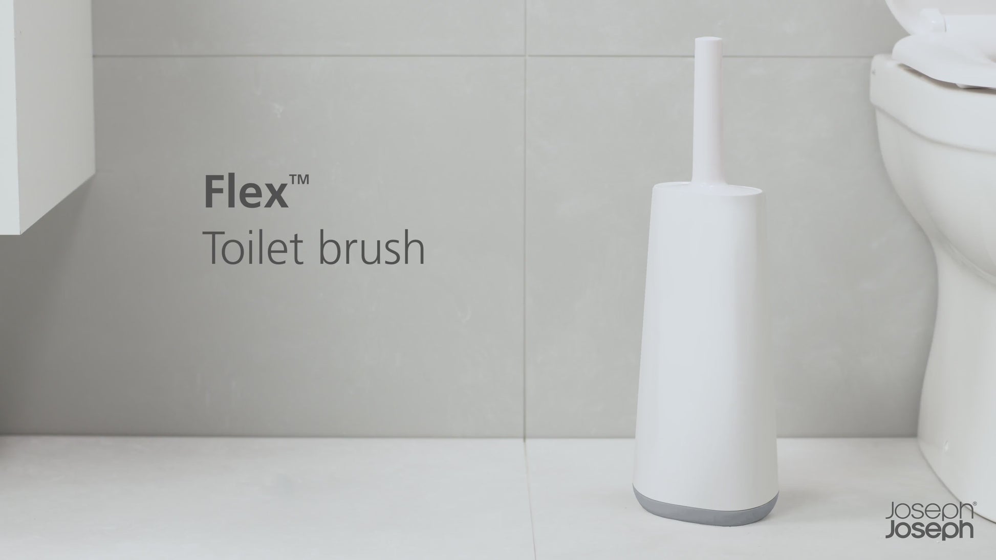 Premium Bathroom Toilet Brush with Storage Caddy – Flex Plus , Grey | UK Crafted For thinKitchen - 4