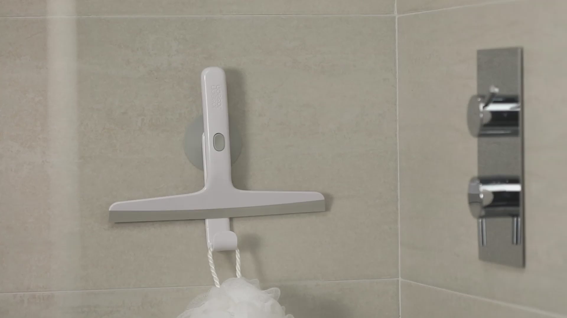 Joseph Joseph International Slimline Glass Cleaner with Storage Hook - Easystore Shower Squeege | Ergonomic Handle - 4