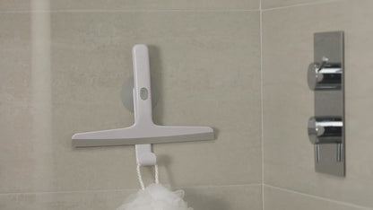 Joseph Joseph International Slimline Glass Cleaner with Storage Hook - Easystore Shower Squeege | Ergonomic Handle