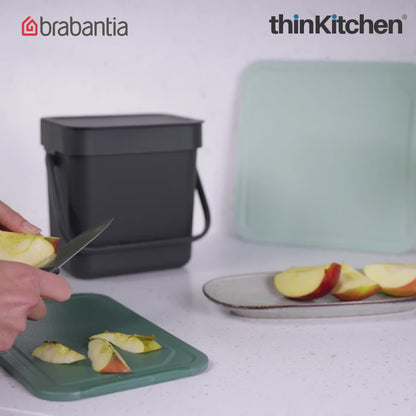 Brabantia, Sort&Go, Dustbin, Sort & Go Waste Bin, 3 Litre, Grey