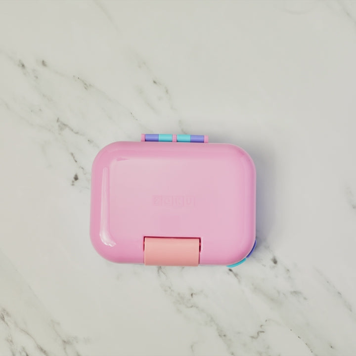 Zoku Neat Bento Jr Kids Lunch Box Pink | Premium Tiffin Box for Healthy Meals - 4