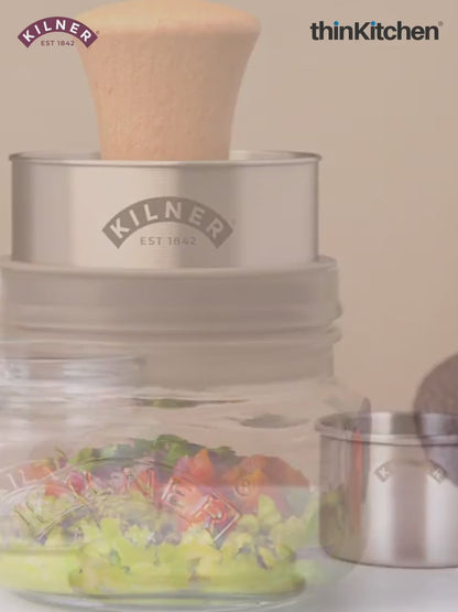 Kilner Premium 500 ml Mash and Store Glass Jar Set for Homemade Guacamole, Hummus, Baby Food, Kitchen Prep and Serving