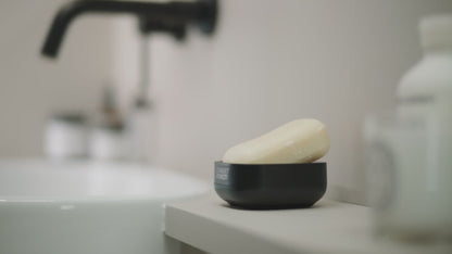 Joseph Joseph Slim Compact Soap Dish Holder  - Matt Black Finish | Compact Soap Tray for Sink