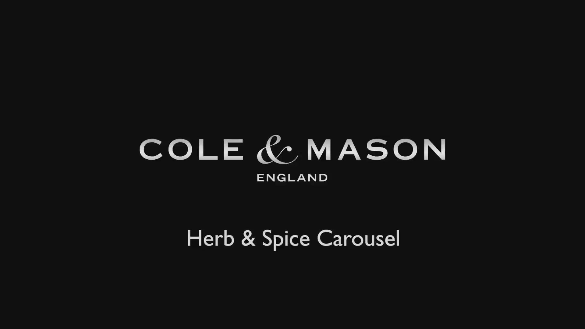 Cole Mason Premium 8 Jar Filled Herb Spice Carousel Stainless Steel Glass 13 5cm - 4