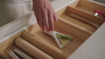 Joseph Joseph White & Green Stainless Steel Blade Switch 2-In-1 Peeler