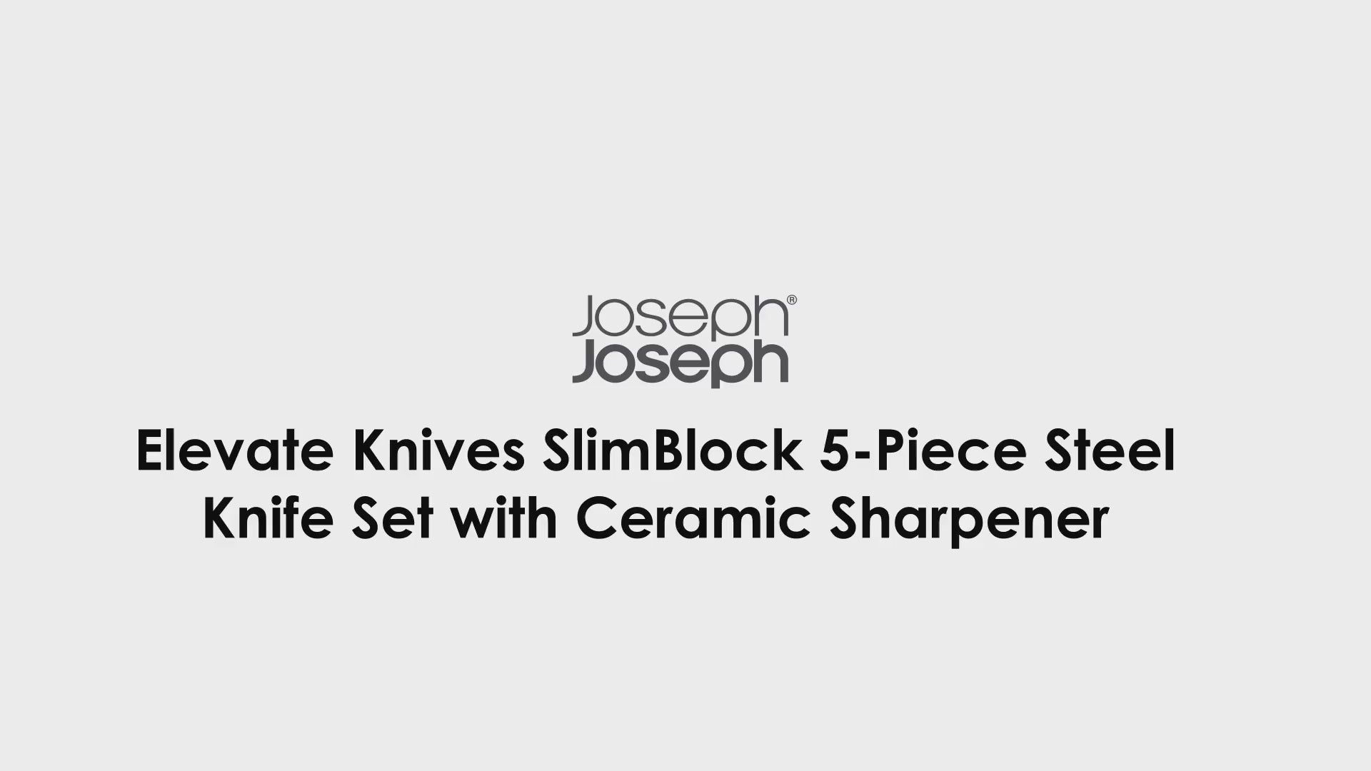 Joseph Joseph Premium 5-piece SlimBlock Stainless Steel Knife Set with Ceramic Sharpener - Elevate, Black| For thinKitchen - 4