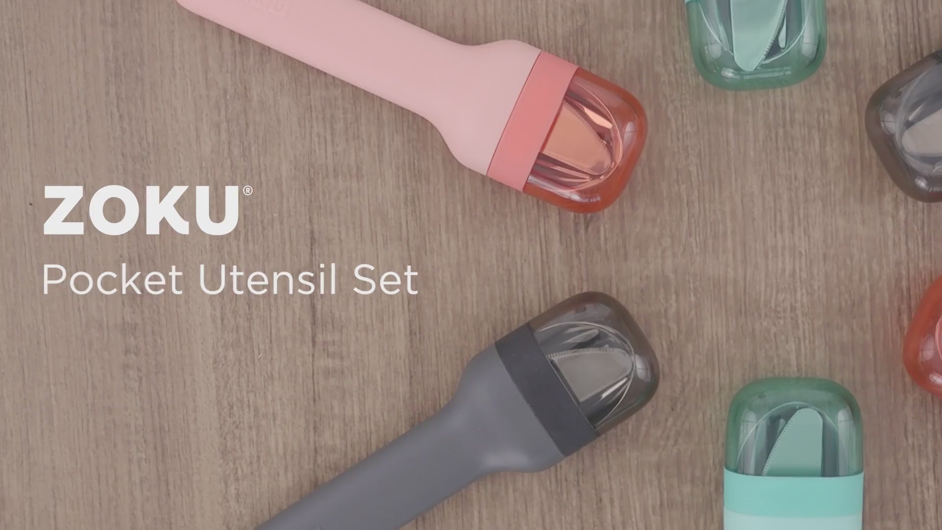 Zoku Stainless Steel Kids Pocket Utensil Set – Charcoal | Compact Travel Cutlery with Spoon, Fork & Knife | Eco-Friendly Reusable Utensils with Leak-Proof Case - 4