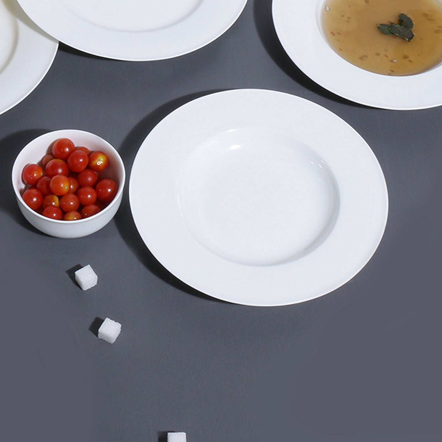 Monno White Bone China Plate Set of 2, 28 cm for Dinner & Serving - 1