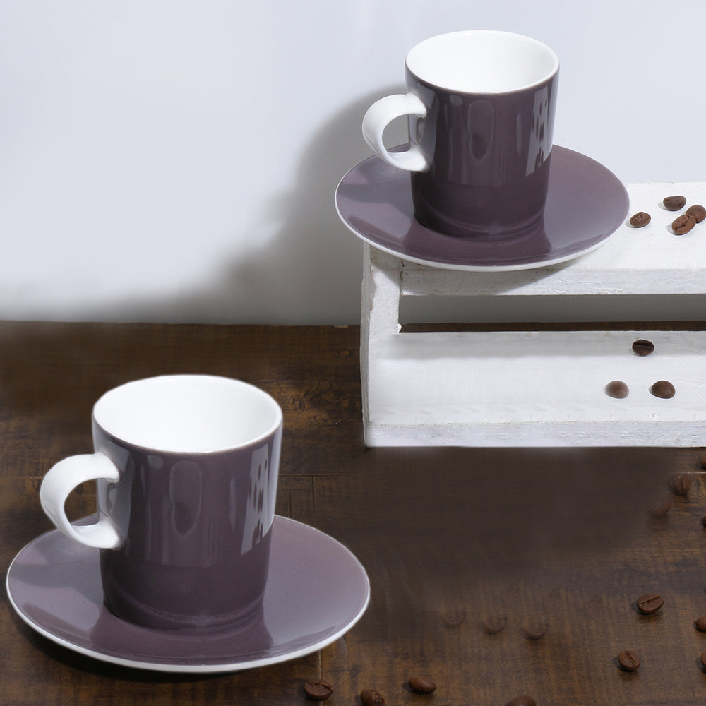 Monno Snap Espresso Cup Saucer Cassis 150 Ml Set Of 2
