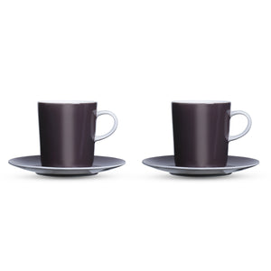 Monno Snap Espresso Cup & Saucer Cassis 150 ml, Set of 2