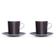 Monno Snap Espresso Cup & Saucer Cassis 150 ml, Set of 2