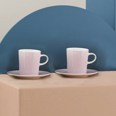 Monno Snap Espresso Cup Saucer Lilac 150 Ml Set Of 3