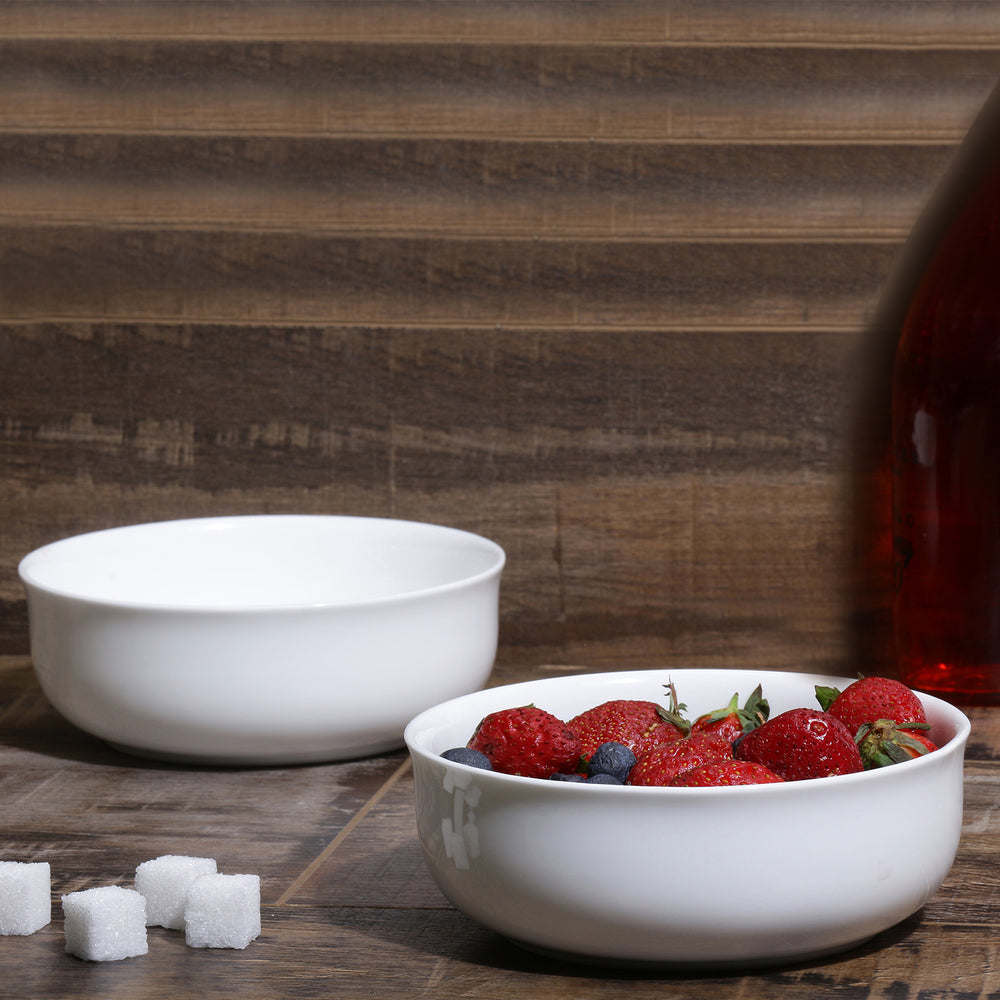Monno 8.9" Premium 1800ml Bone China Bowl for Salad, Snacks & Serving