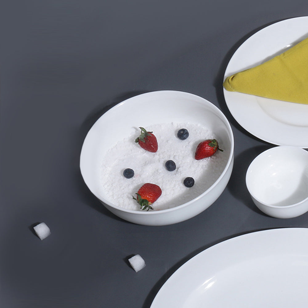 Monno 6.1" Premium 655ml Bone China Bowls for Soup, Salad & Snacks, Set of 2