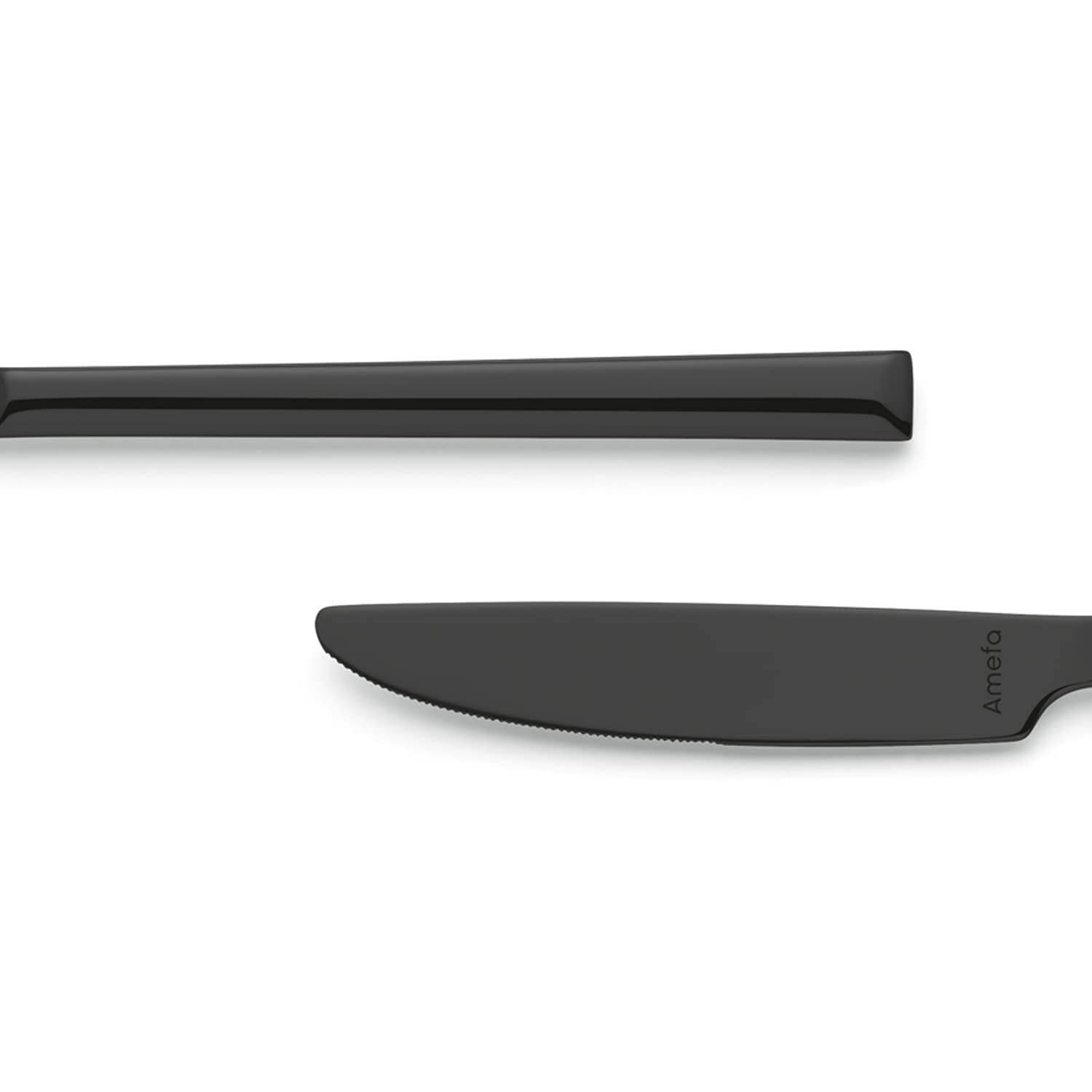 Amefa Metropole Black Stainless Steel Dinner Knife Set, 6-Pieces