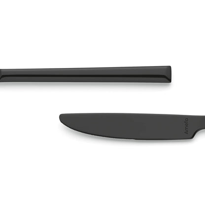 Amefa Metropole Black Stainless Steel Dinner Knife Set, 6-Pieces