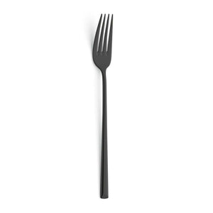 Amefa Metropole Black Stainless Steel Dinner Fork Set, 6-Pieces