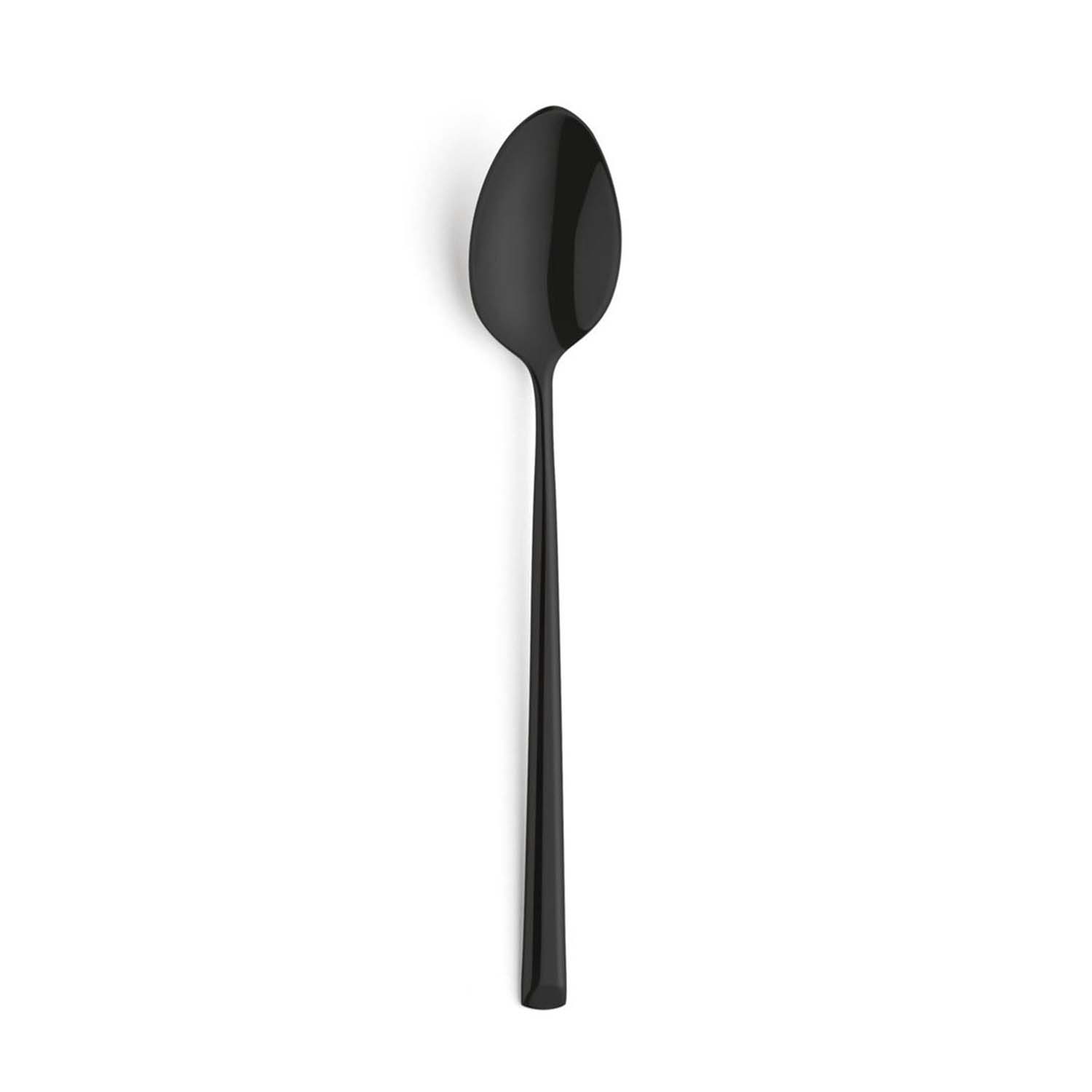 Amefa Metropole Black Stainless Steel Medium Teaspoon Set, 6-Pieces
