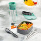 BergHOFF Leo Lunch Set, Water Bottle Flatware and Bento Box, Green