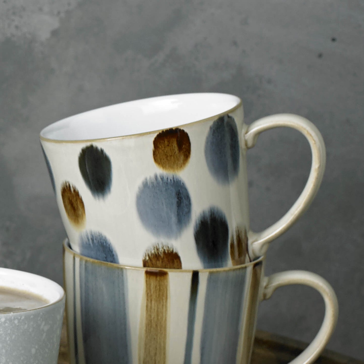 Denby Brown Spot Painted Large Mug