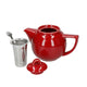 London Pottery Red Ceramic Geo Teapot, 900ml