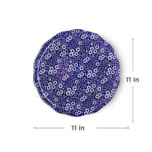 Burleigh Blue Calico Cake Plate, 28cm