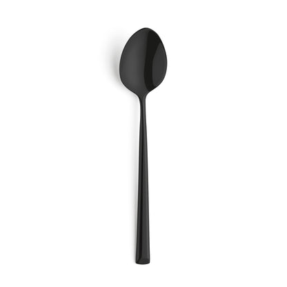Amefa Metropole Black Stainless Steel Medium Teaspoon Set, 6-Pieces