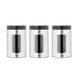 Brabantia Window Canister, Set of 3, 1.4 litre