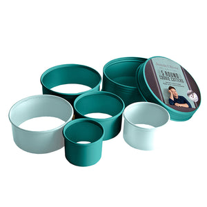 Jamie Oliver Round Cookie Cutters, Set Of 5, Atlantic Green