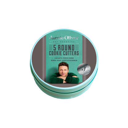 Jamie Oliver Round Cookie Cutters, Set Of 5, Atlantic Green