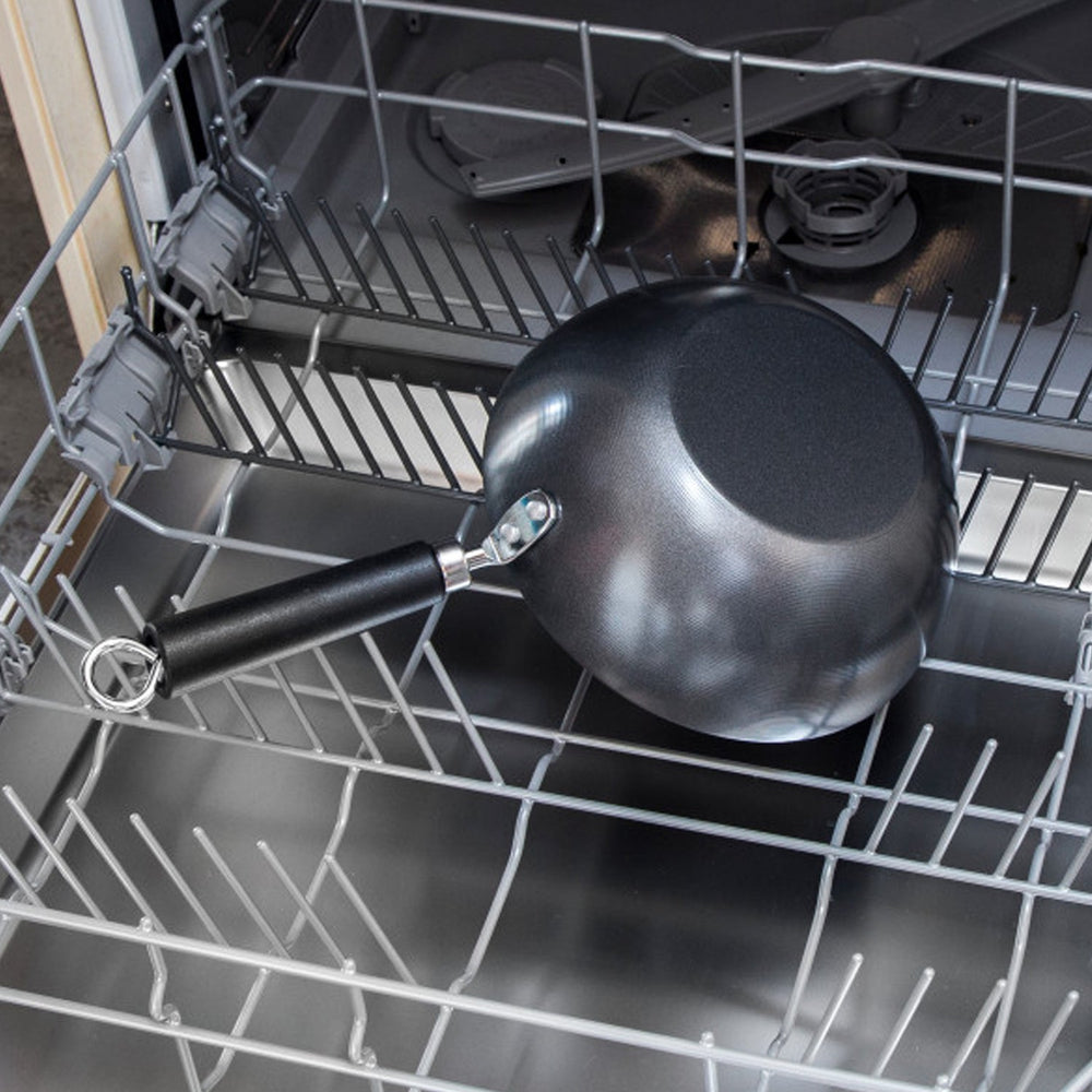 Ken Hom 8" Carbon Steel Premium Non-Stick Mini Wok, Induction & Dishwasher Safe