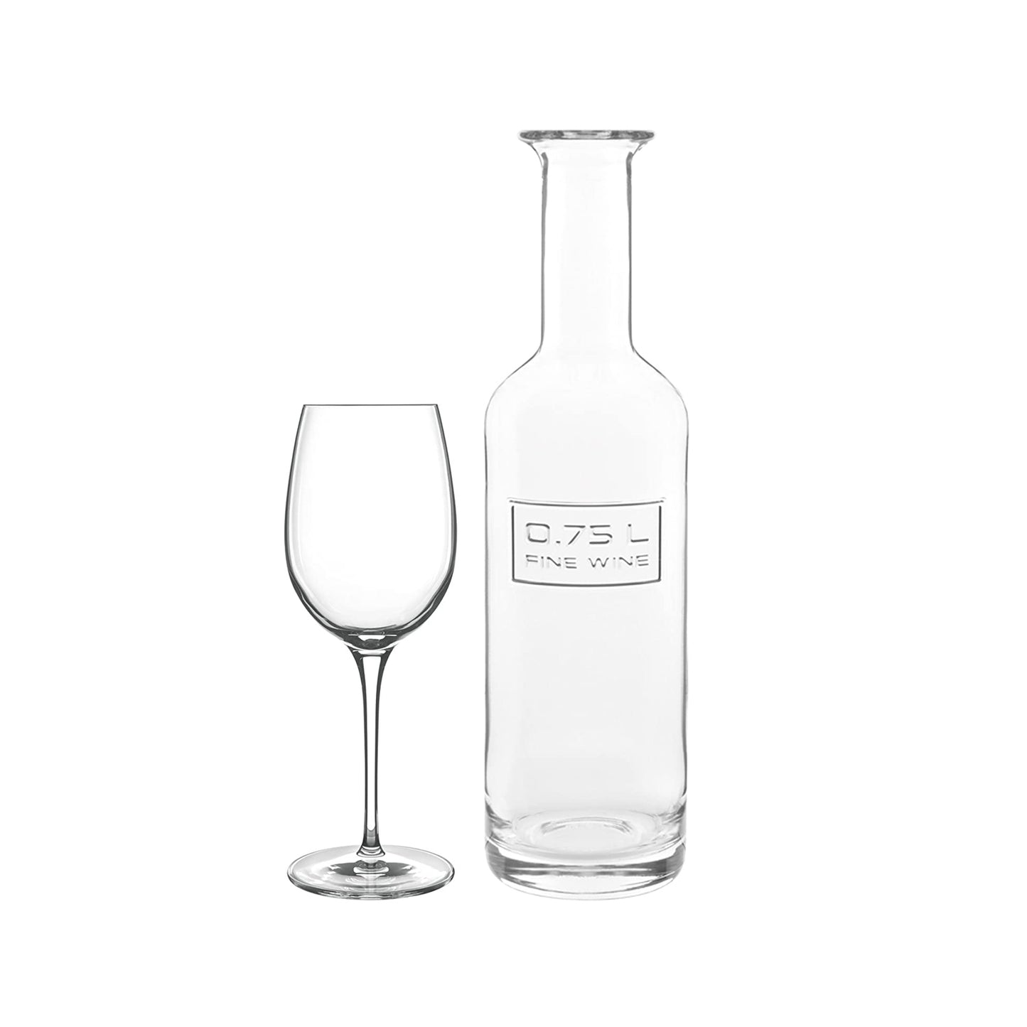 Luigi Bormioli Optima Wine Jug and Wine Glass Set, Set of 6