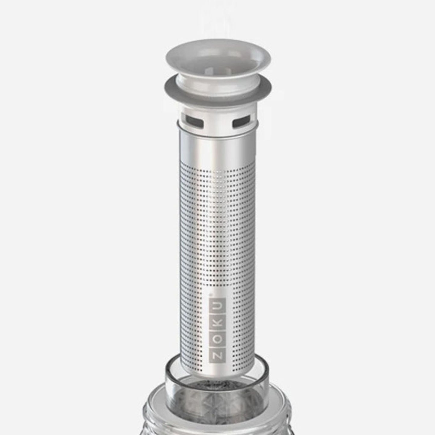 Zoku Glass Core Bottle With Tea Infuser 475ml | Tea Infuser Flask