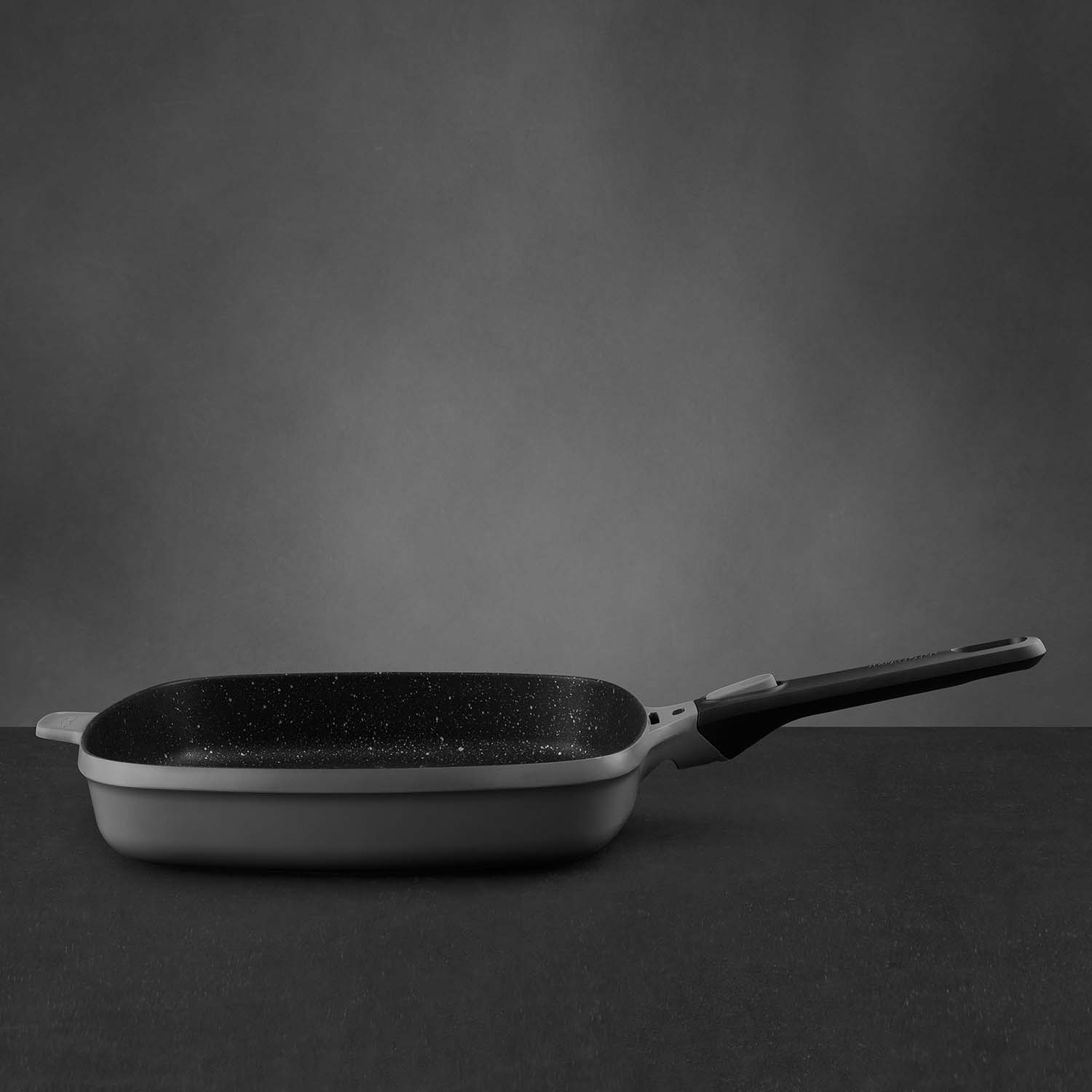 BergHOFF Gem Square Grill Pan with Detachable Handle, 28 cm - Grey