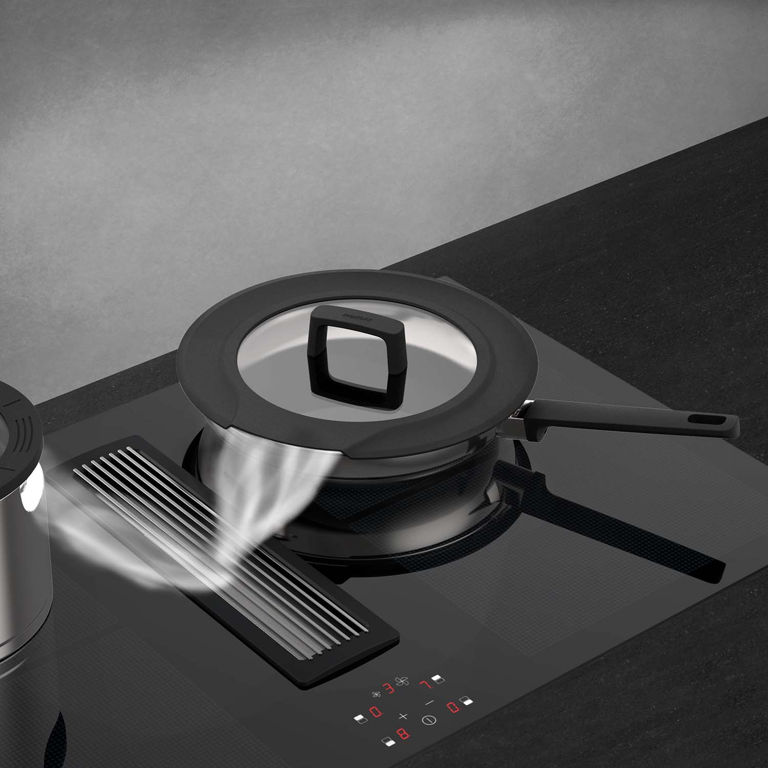 Premium Gem 3 Piece Downdraft Frying Pan - 3